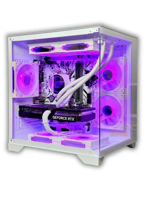 PC Gamer Gabinete Aquário Branco | Ryzen 7 5700x | RTX 5060 8GB | 16gb Ram | SSD 1TB | Water Cooler 240mm | Win11 Pro